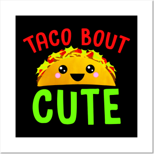 TACO BOUT CUTE Kawaii Face Girls Boys Kids Toddlers Posters and Art